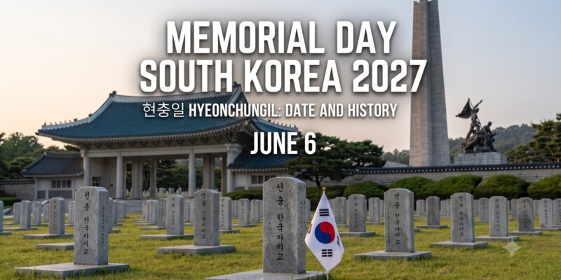 Memorial Day South Korea 2027: Hyeonchungil Date and History